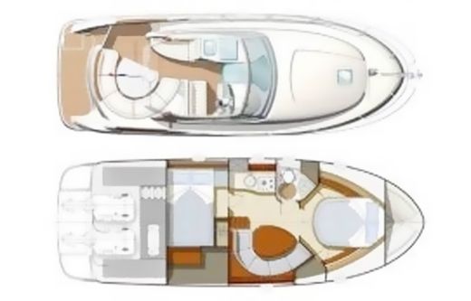 Motorboat Jeanneau PRESTIGE 34 Boat layout