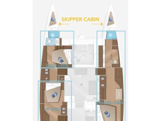 Catamaran Lagoon Lagoon 52 F Owner Version Boat layout