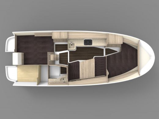 Motorboat  Nexus Revo 870 Prestige+ /2cab Boot Grundriss