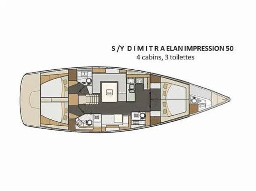 Sailboat  Elan Impression 50[G] boat plan