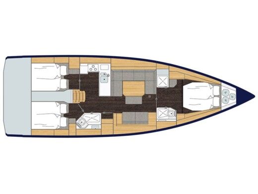 Sailboat  Bavaria C45/3 cab boat plan