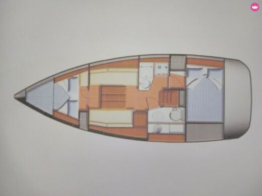 Sailboat Jeanneau Sun Odyssey 30i Plano del barco