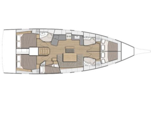 Sailboat BENETEAU OCEANIS 46.1 Plattegrond van de boot