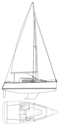 Sailboat Jeanneau Sun Odyssey 26 Plano del barco