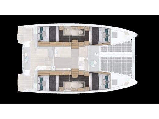 Catamaran  Lagoon 38 Boot Grundriss