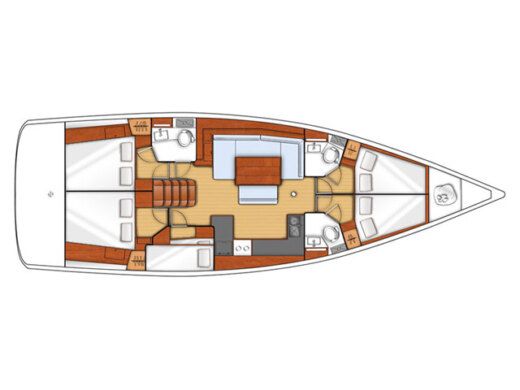 Sailboat BENETEAU OCEANIS 48 Planimetria della barca