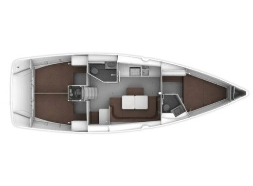 Sailboat Bavaria Cruiser 41 Plattegrond van de boot
