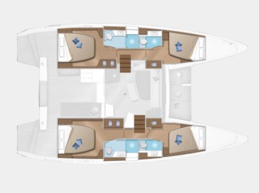 Catamaran LAGOON 42 boat plan