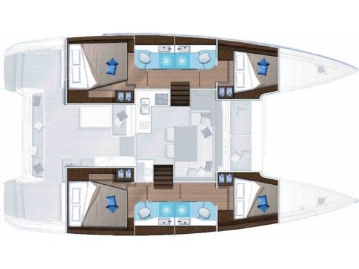 Catamaran Lagoon 40 Boat layout