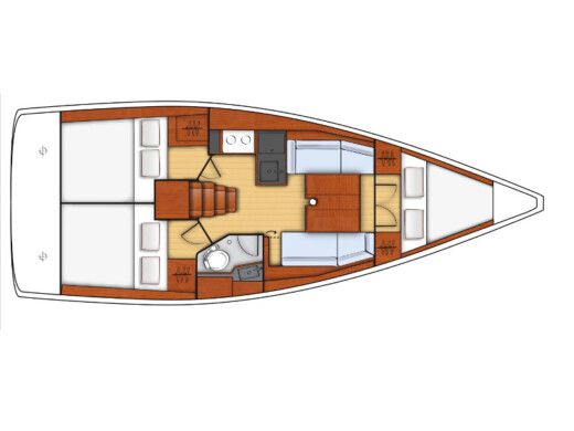 Sailboat Beneteau Oceanis 35.1 Boat layout