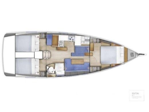 Sailboat  Sun Odyssey 410 boat plan